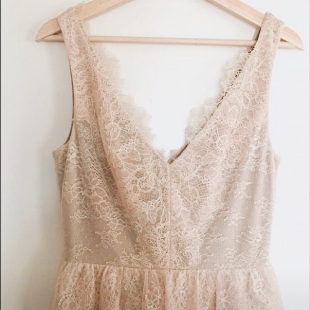 BCBG LACE BLUSH DRESS